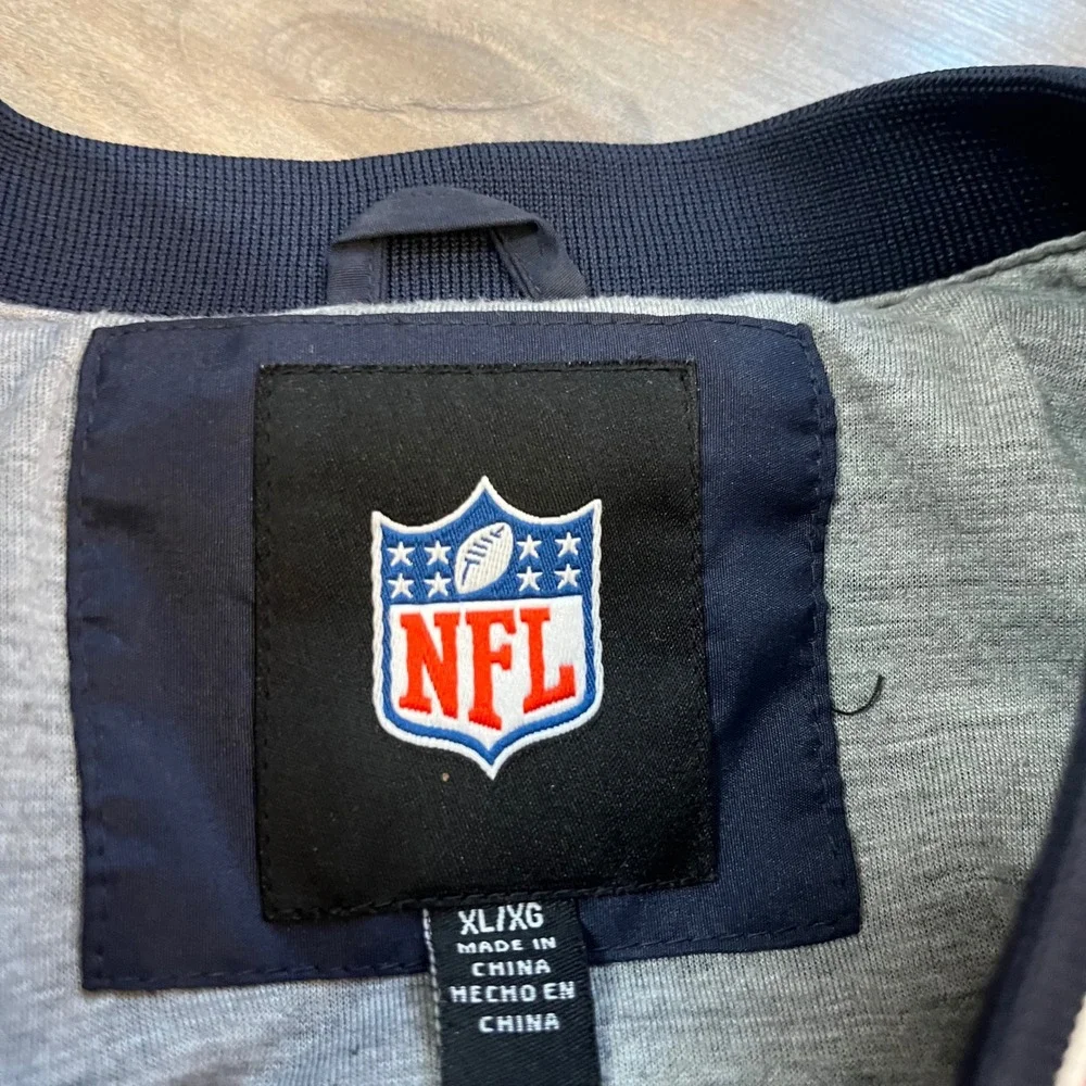NFL Houston Texans Mens XL V-Neck Pullover Windshirt Jacket Navy Blue